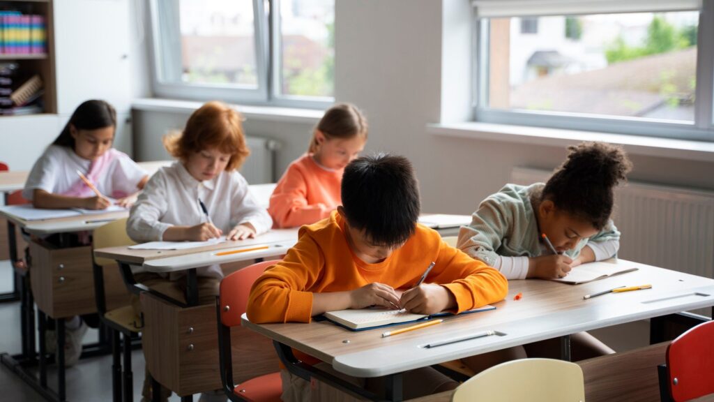 Niños realizando su aprendizaje antes de preescolar